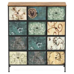 Kommode Vintage FIORELLA 12 Schubladen 100 x 118 cm