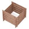 Komposter Holz 560L 90 x 90 x 70 cm natur