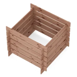 Komposter Holz 560L 90 x 90 x 70 cm natur
