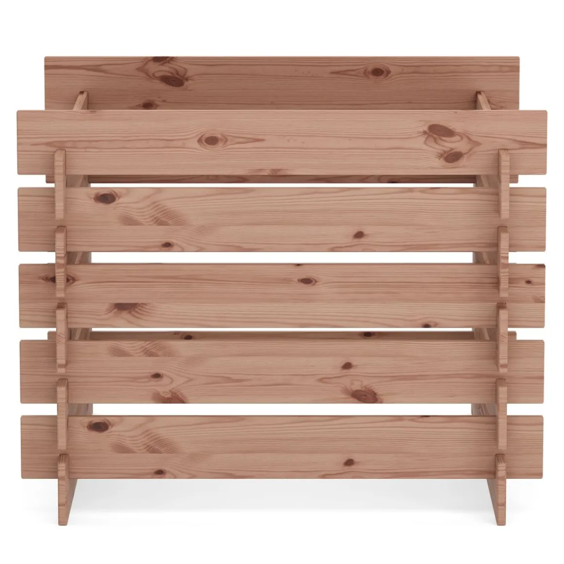 Komposter Holz 560L 90 x 90 x 70 cm natur