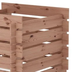 Komposter Holz 560L 90 x 90 x 70 cm natur