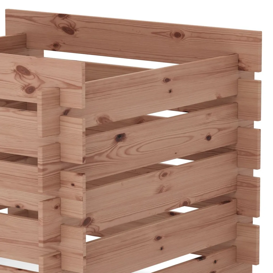 Komposter Holz 560L 90 x 90 x 70 cm natur