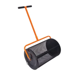 Kompoststreuer Stahl 40 x 60 cm schwarz/orange