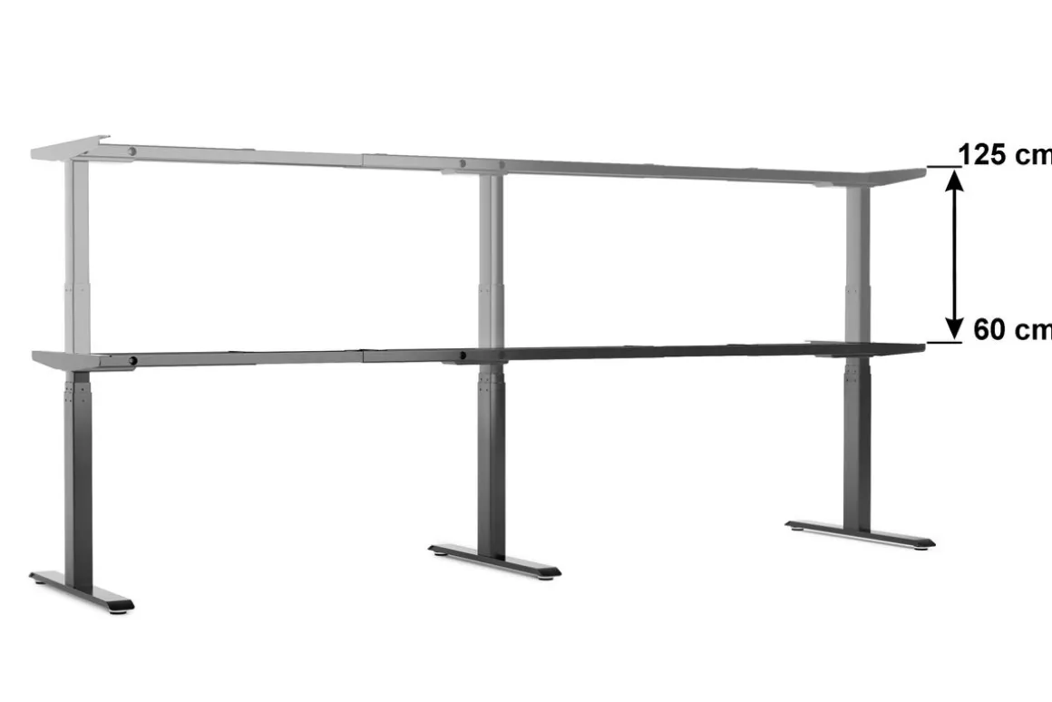 Konferenztisch elektrisch schwarz 280 x 100 cm