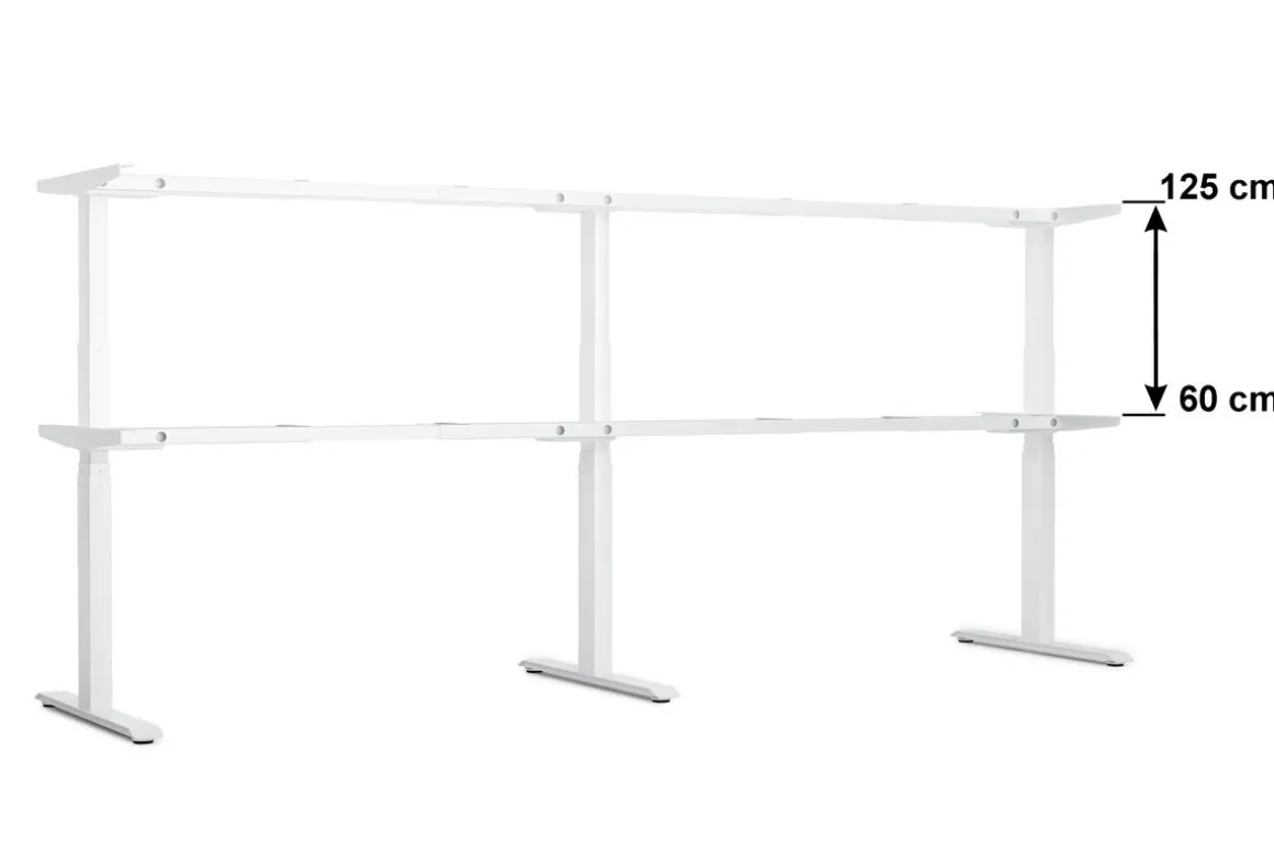 Konferenztisch elektrisch weiss 280 x 100 cm