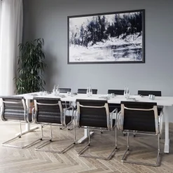Konferenztisch elektrisch weiss 280 x 100 cm