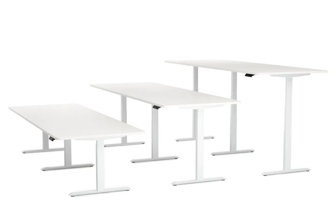 Konferenztisch elektrisch weiss 280 x 100 cm