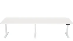 Konferenztisch elektrisch weiss 280 x 100 cm