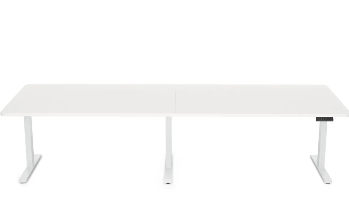 Konferenztisch elektrisch weiss 280 x 100 cm