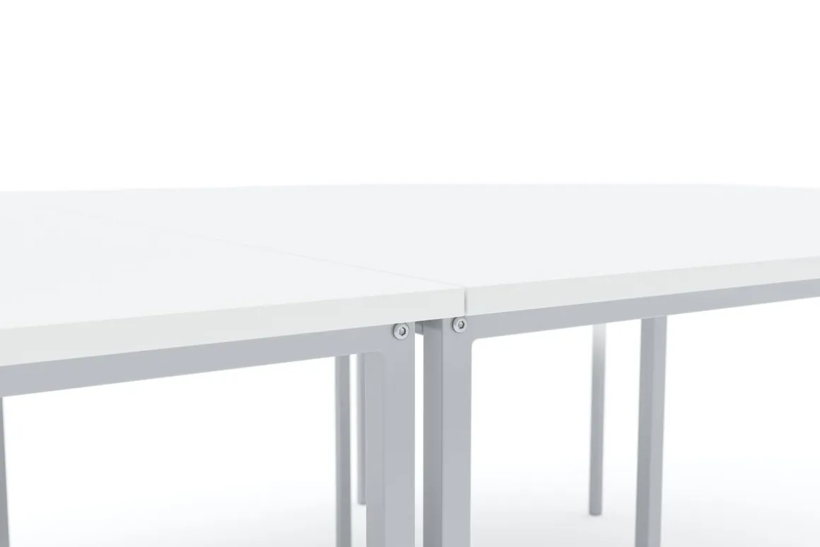 Konferenztisch TRAPEZ 298 x 160 x 72 cm weiss