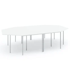 Konferenztisch TRAPEZ 298 x 160 x 72 cm weiss