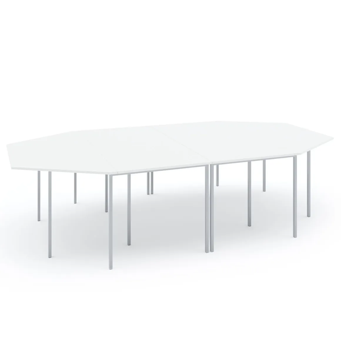 Konferenztisch TRAPEZ 298 x 160 x 72 cm weiss