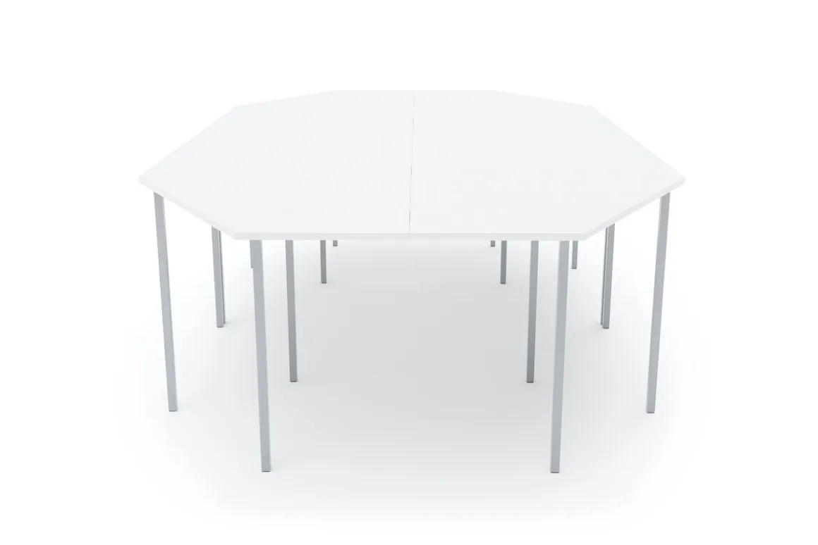 Konferenztisch TRAPEZ 298 x 160 x 72 cm weiss