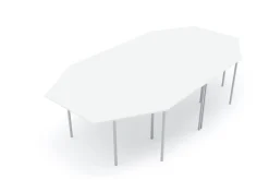 Konferenztisch TRAPEZ 298 x 160 x 72 cm weiss