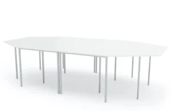 Konferenztisch TRAPEZ 298 x 160 x 72 cm weiss