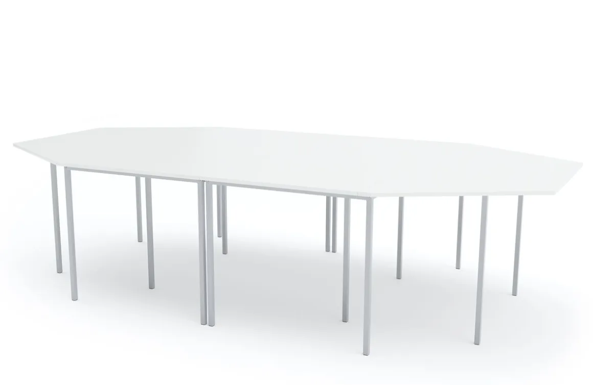 Konferenztisch TRAPEZ 298 x 160 x 72 cm weiss