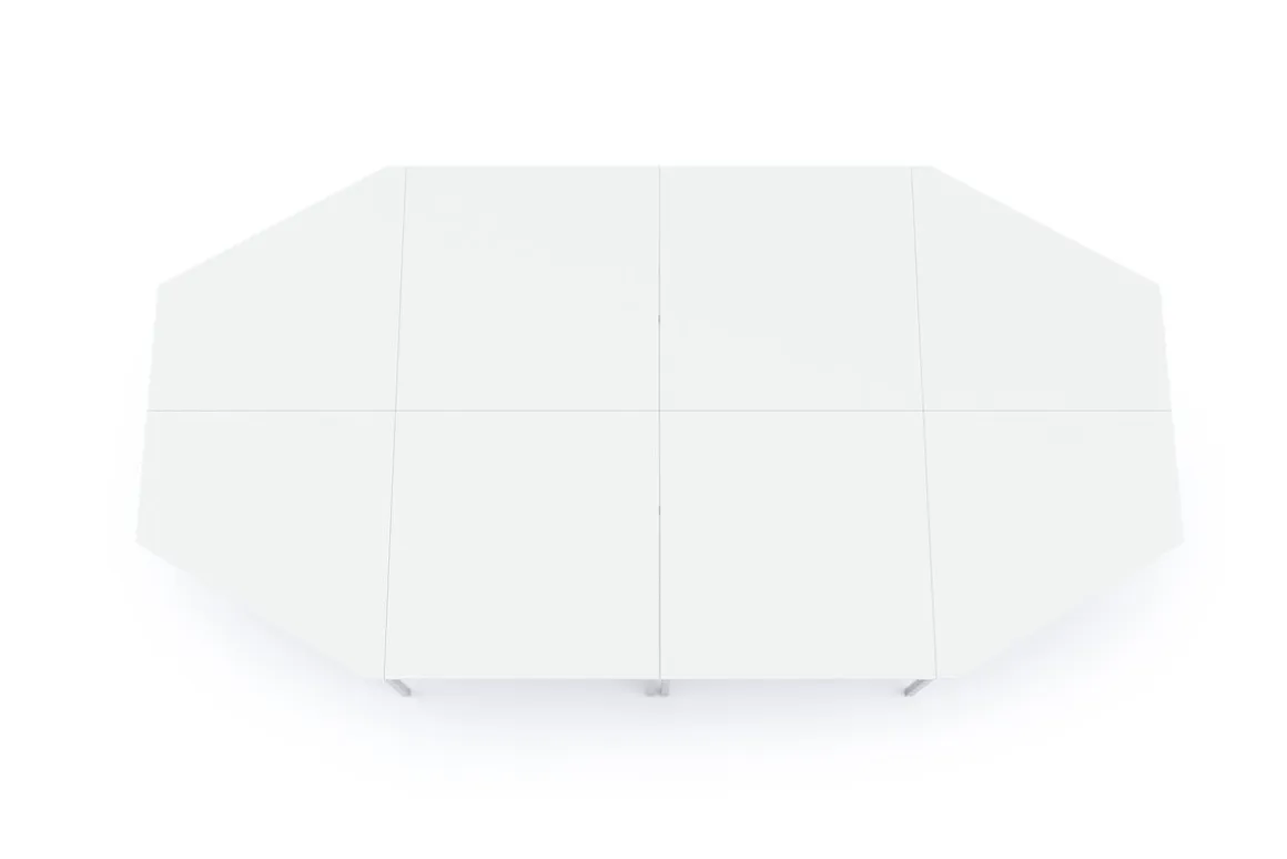 Konferenztisch TRAPEZ 298 x 160 x 72 cm weiss