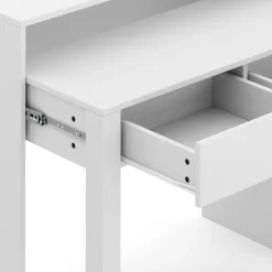 Konsolenschreibtisch ausziehbar mit 2 Schubladen CAROLA weiss