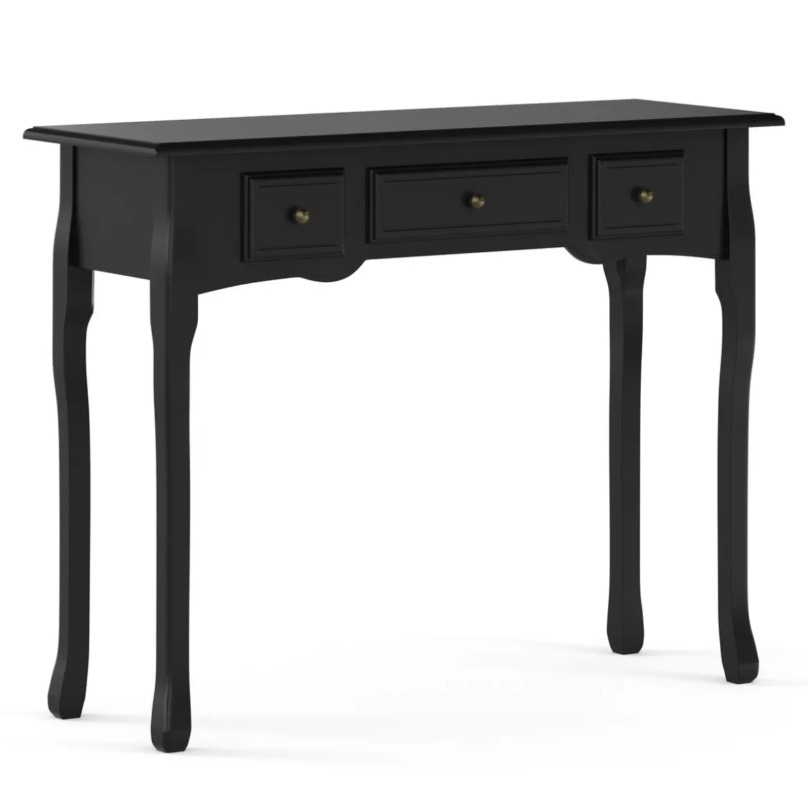 Konsolentisch ANDY mit 3 Schubladen 100 x 78 cm schwarz | GONSER.CH