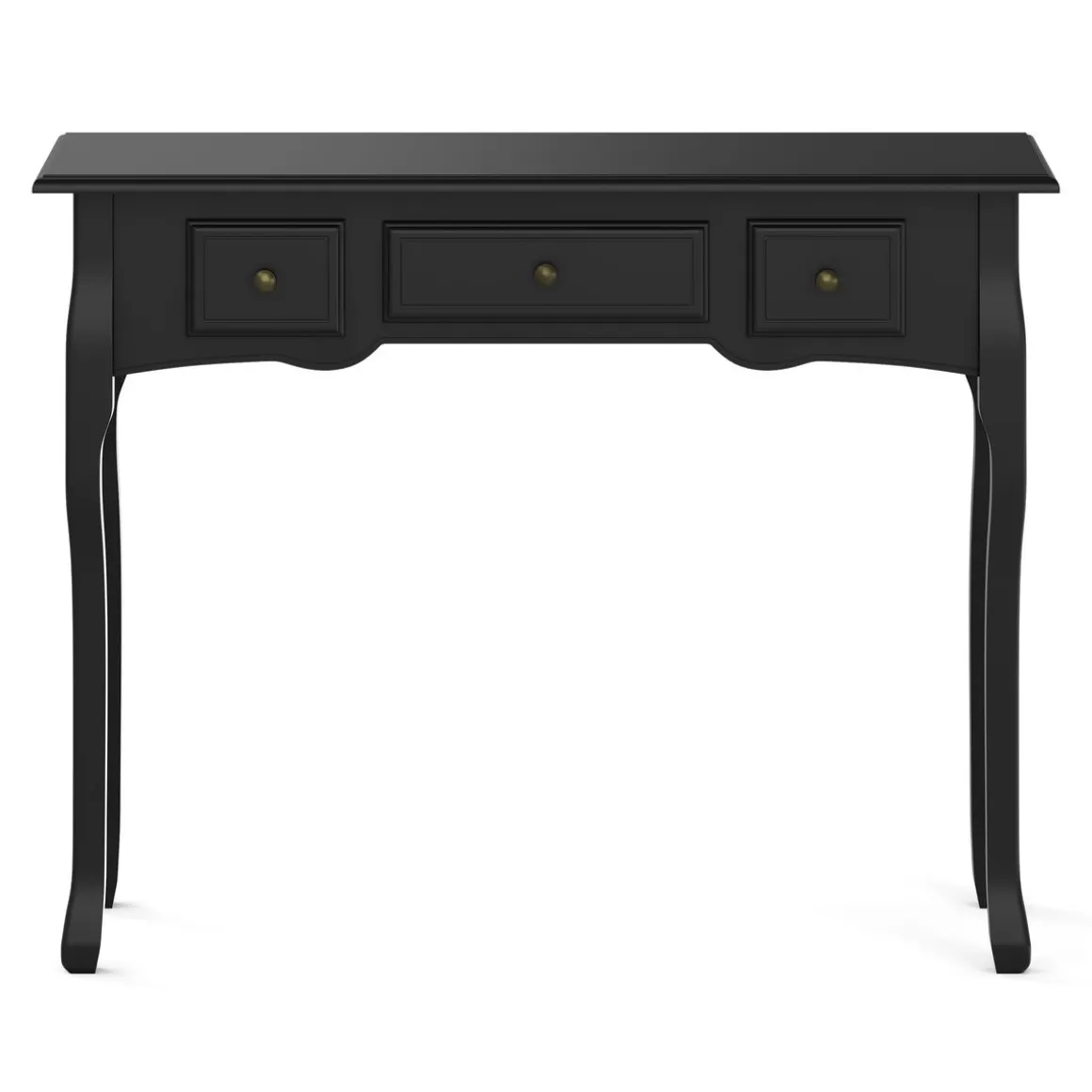 Konsolentisch ANDY mit 3 Schubladen 100 x 78 cm schwarz | GONSER.CH