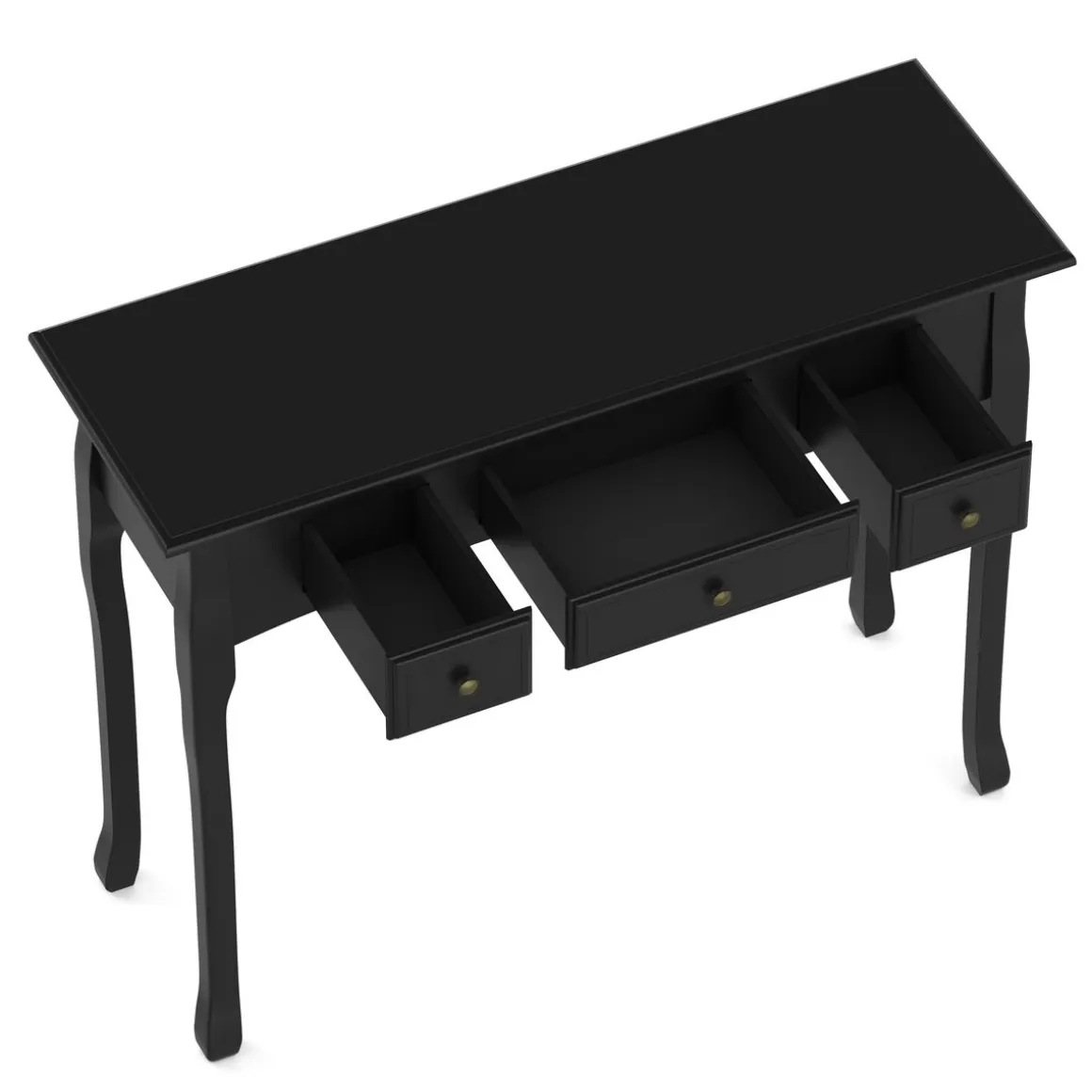Konsolentisch ANDY mit 3 Schubladen 100 x 78 cm schwarz | GONSER.CH
