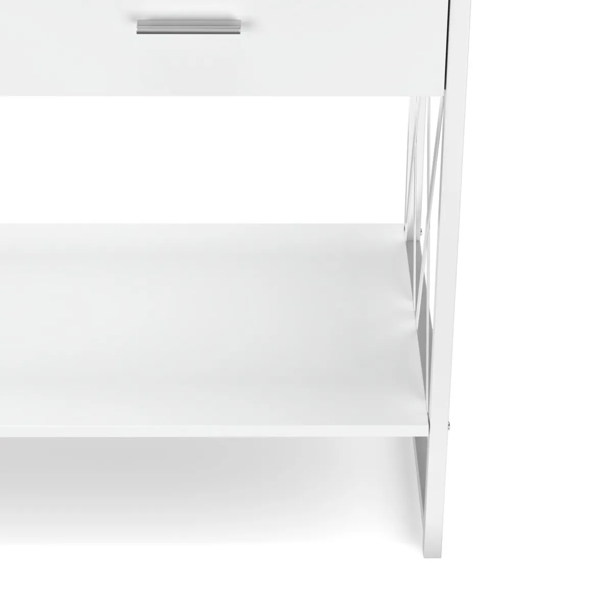 Konsolentisch ASHER 107 x 76 cm weiss