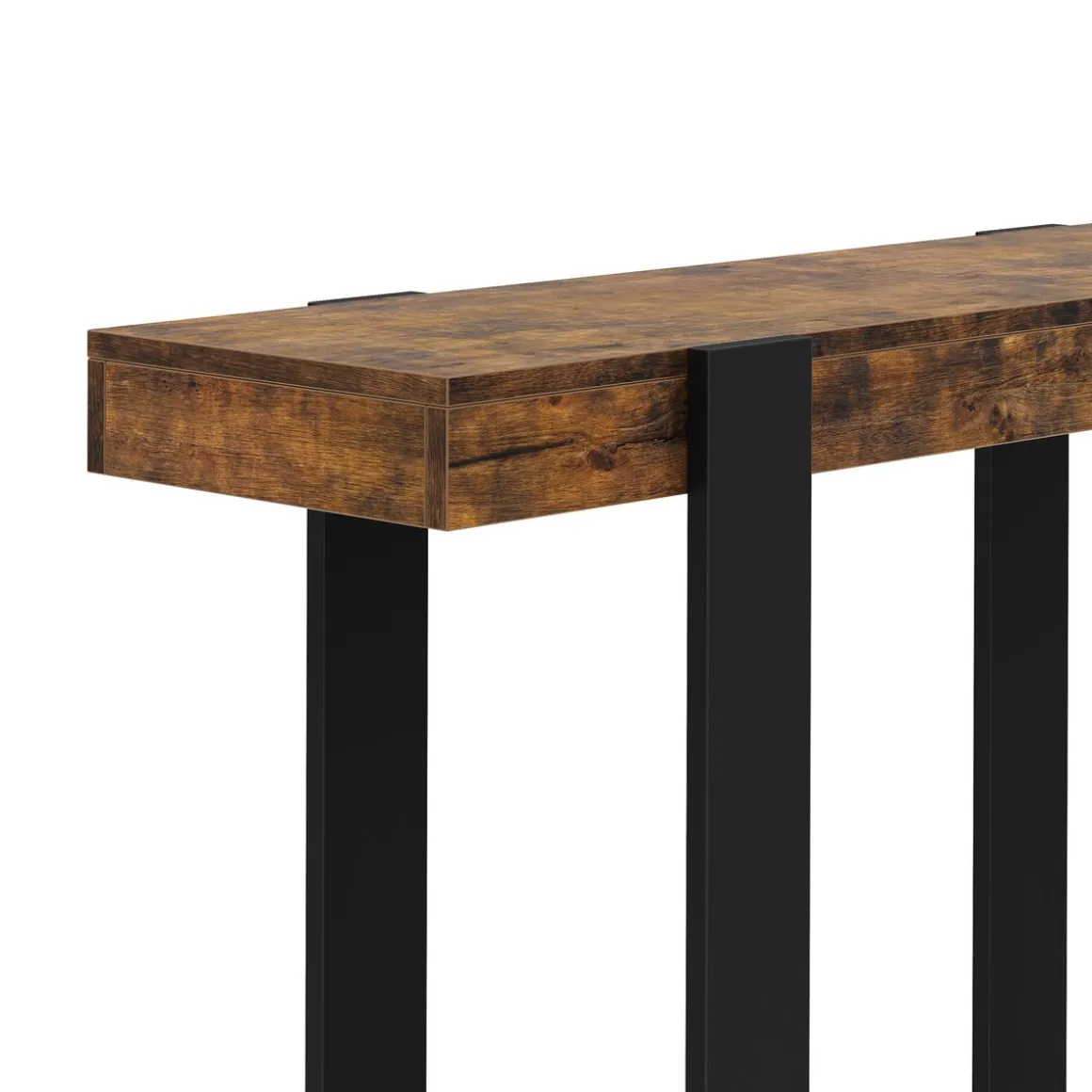 Konsolentisch CHELSEA 100 x 75 cm braun/schwarz