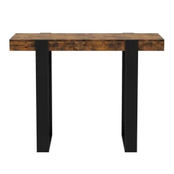 Konsolentisch CHELSEA 100 x 75 cm braun/schwarz