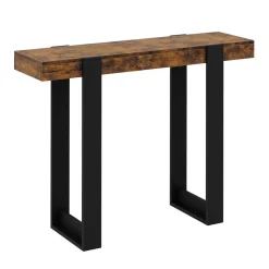 Konsolentisch CHELSEA 100 x 75 cm braun/schwarz