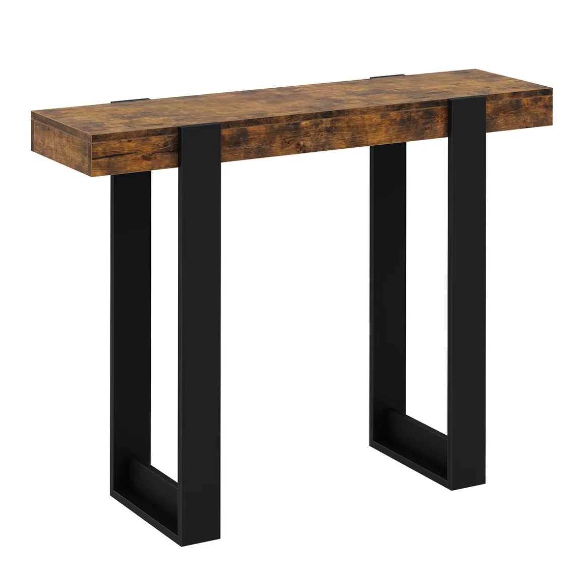 Konsolentisch CHELSEA 100 x 75 cm braun/schwarz