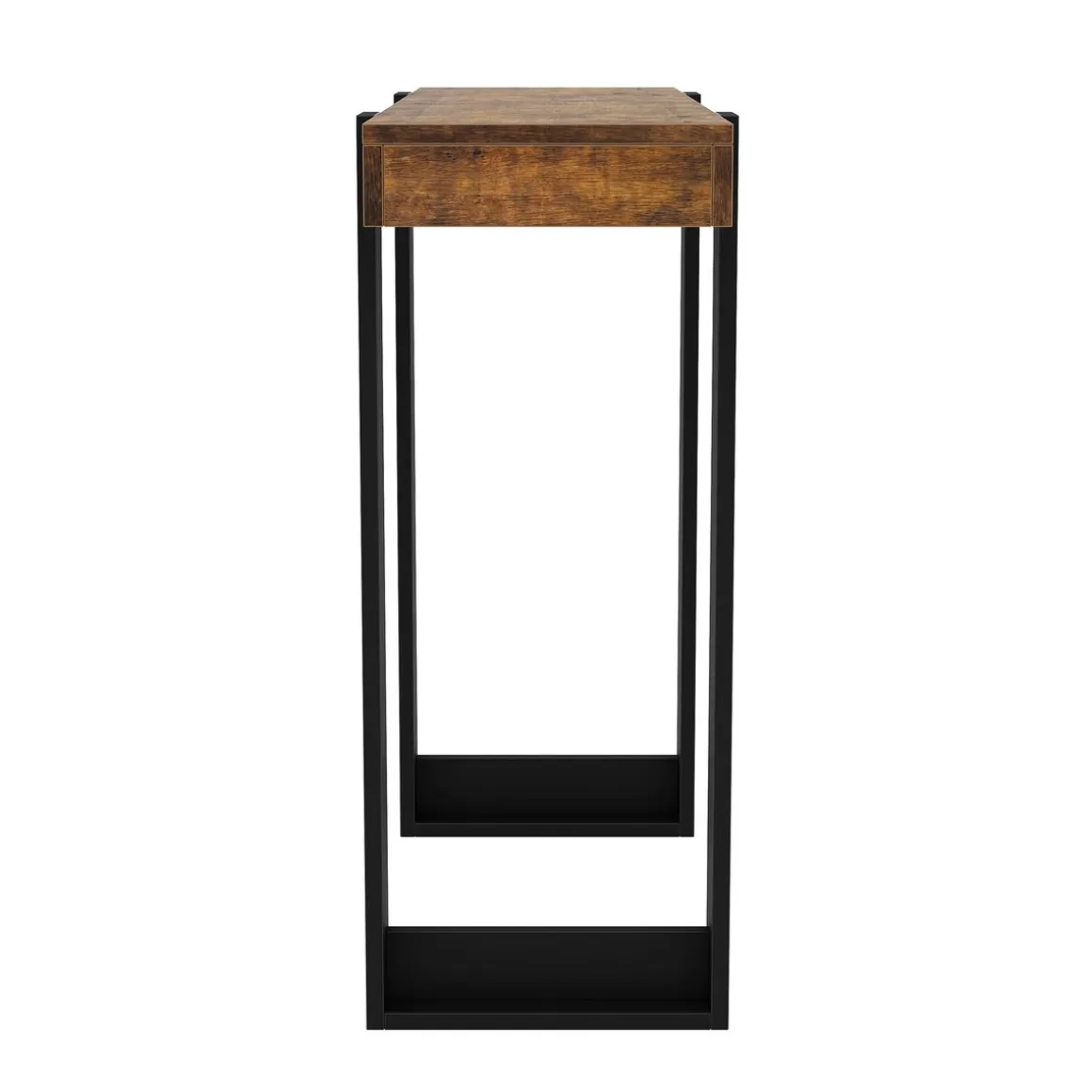 Konsolentisch CHELSEA 100 x 75 cm braun/schwarz