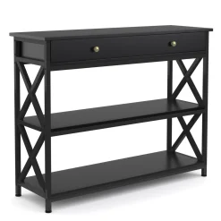 Konsolentisch EDMAR 100 x 80 cm schwarz
