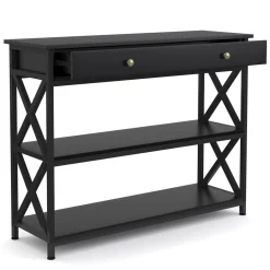 Konsolentisch EDMAR 100 x 80 cm schwarz