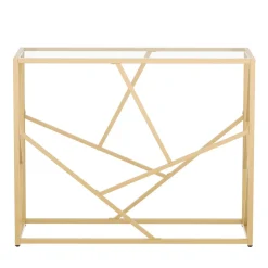 Konsolentisch Glastisch TYRO 100 x 85 cm gold