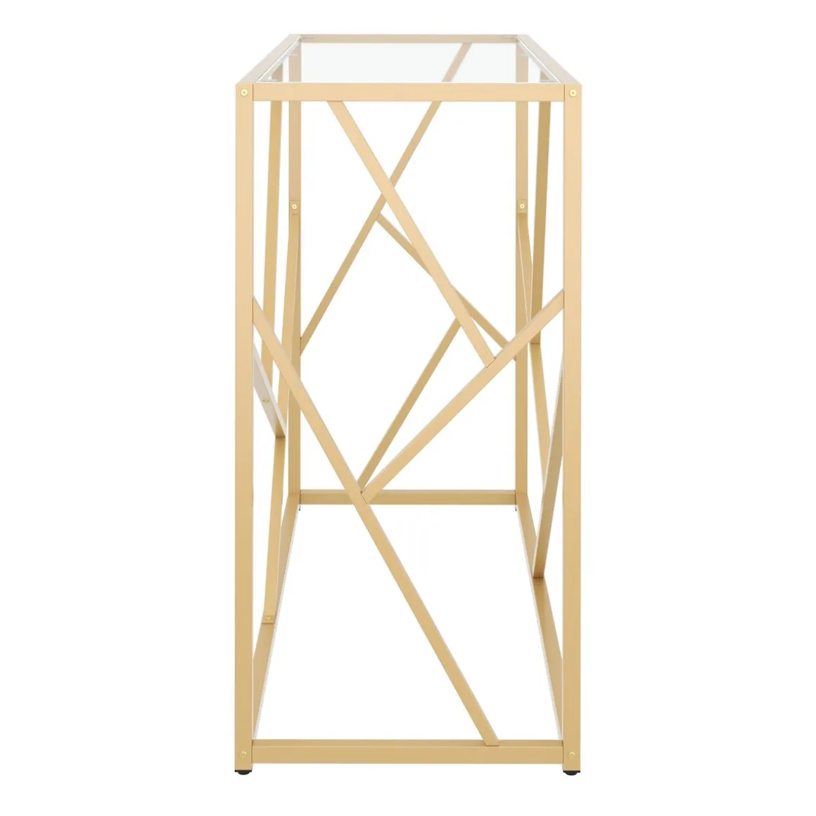 Konsolentisch Glastisch TYRO 100 x 85 cm gold