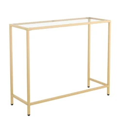 Konsolentisch Glas TYRO 100 x 80 cm gold | GONSER.CH