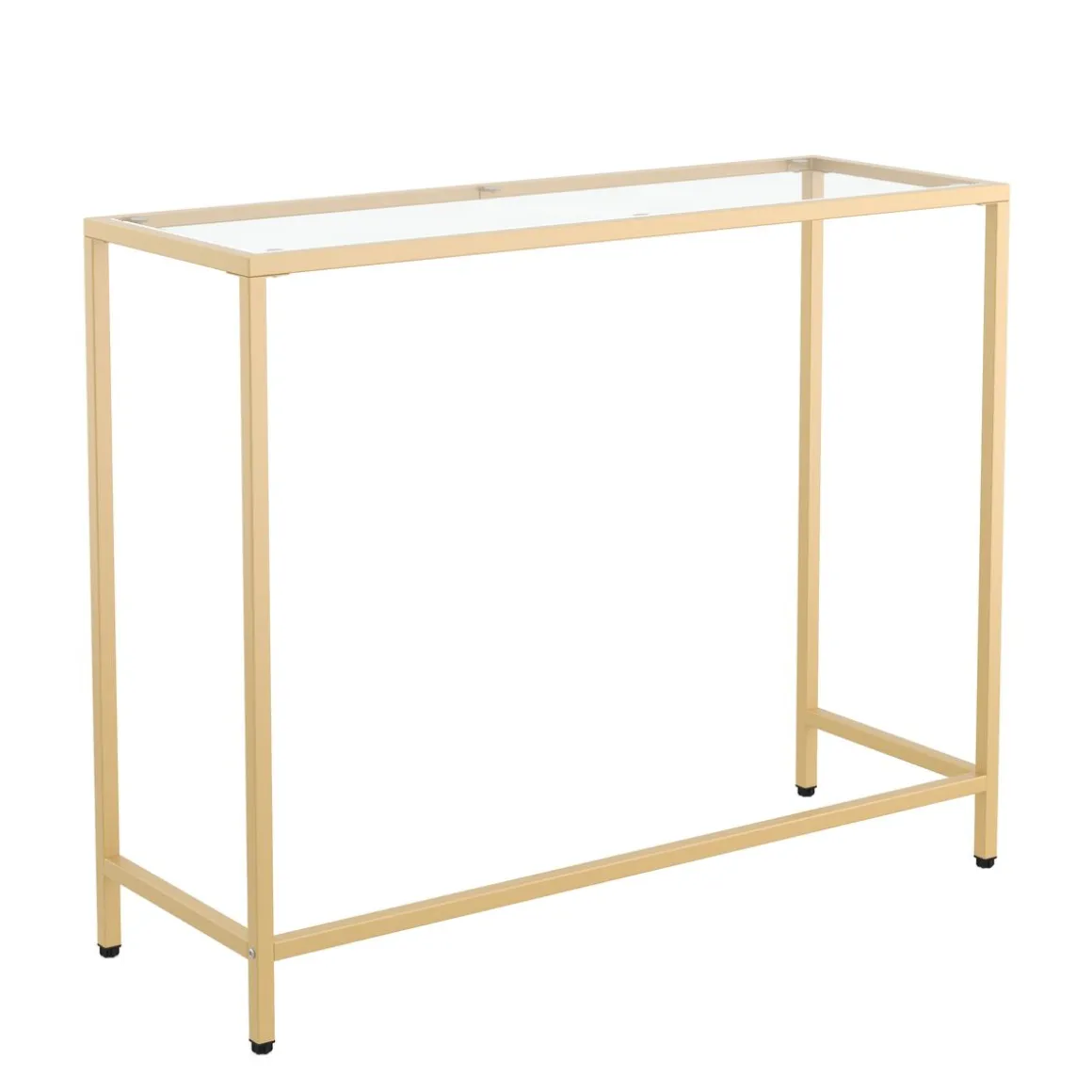 Konsolentisch Glas TYRO 100 x 80 cm gold | GONSER.CH