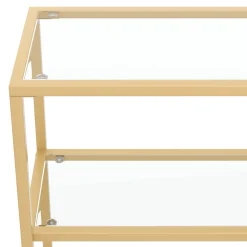 Konsolentisch Glas TYRO 100 x 73 cm gold