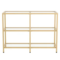 Konsolentisch Glas TYRO 100 x 73 cm gold