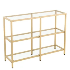 Konsolentisch Glas TYRO 100 x 73 cm gold