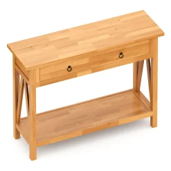 Konsolentisch Holz CEDAR 107 x 76 cm natur