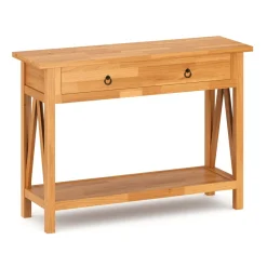 Konsolentisch Holz CEDAR 107 x 76 cm natur