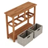 Konsolentisch Holz mit Korbschubladen CURACAO