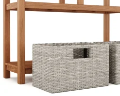 Konsolentisch Holz mit Korbschubladen CURACAO