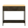 Konsolentisch Industrial FORGE 90 x 80 cm schwarz/braun