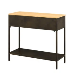 Konsolentisch Industrial FORGE 90 x 80 cm schwarz/braun