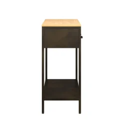 Konsolentisch Industrial FORGE 90 x 80 cm schwarz/braun