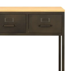 Konsolentisch Industrial FORGE 90 x 80 cm schwarz/braun