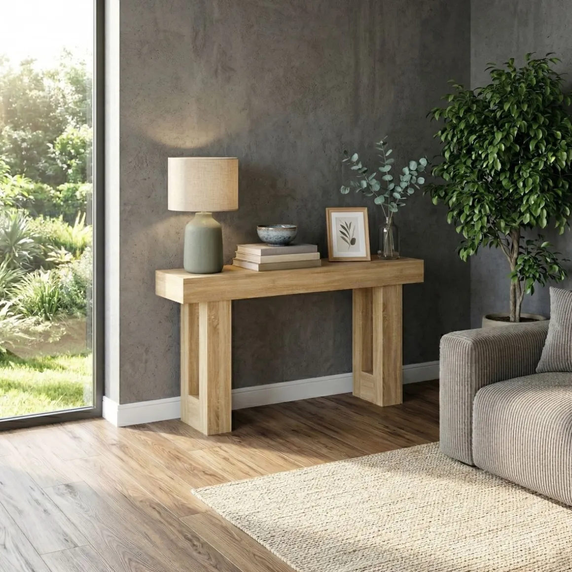 Konsolentisch STONEWARD 160 x 85 cm braun