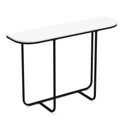 Konsolentisch ZANE 112 x 76 cm weiss/schwarz